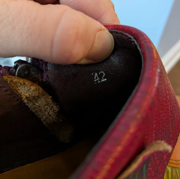 Socofy Art to Wear Boho Leather Shoes Size 42 (11) - Picture 10 of 10